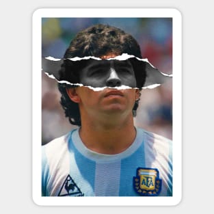 Diego Armando Maradona Dios 10 Portrait Sticker